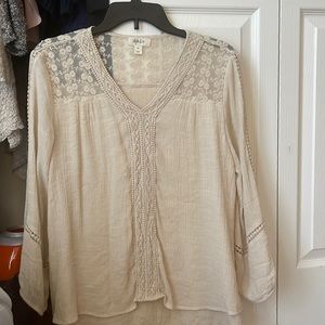 Cream colored peasant top